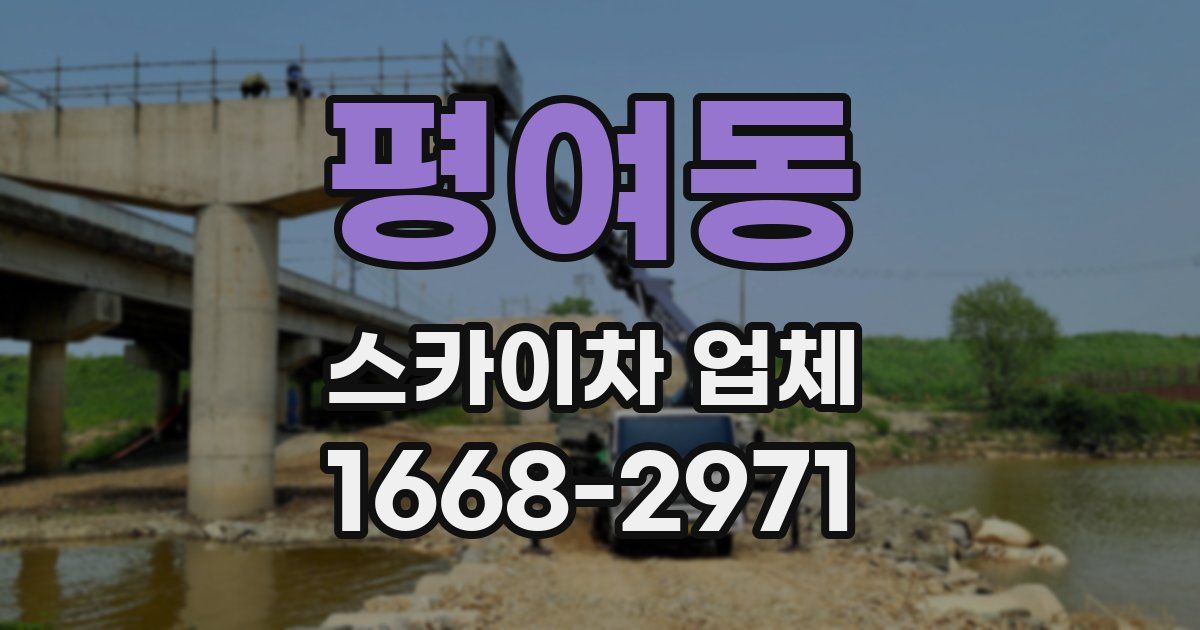 평여동 스카이차 업체
