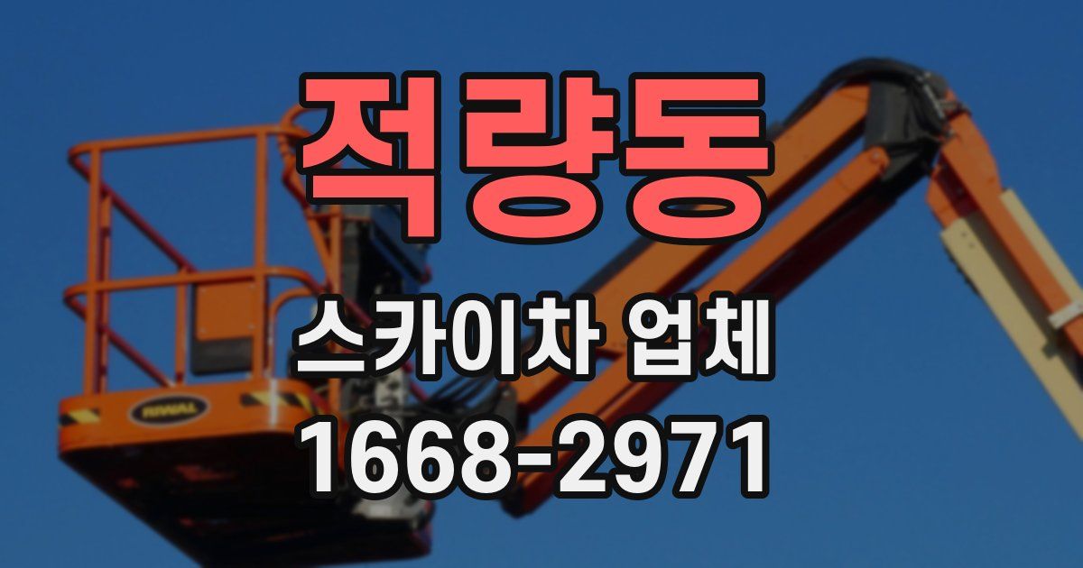 적량동 스카이차 업체