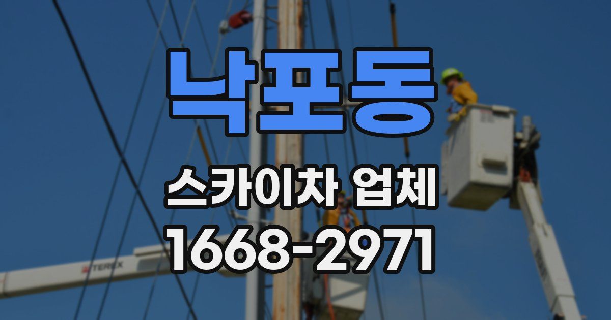 낙포동 스카이차 업체