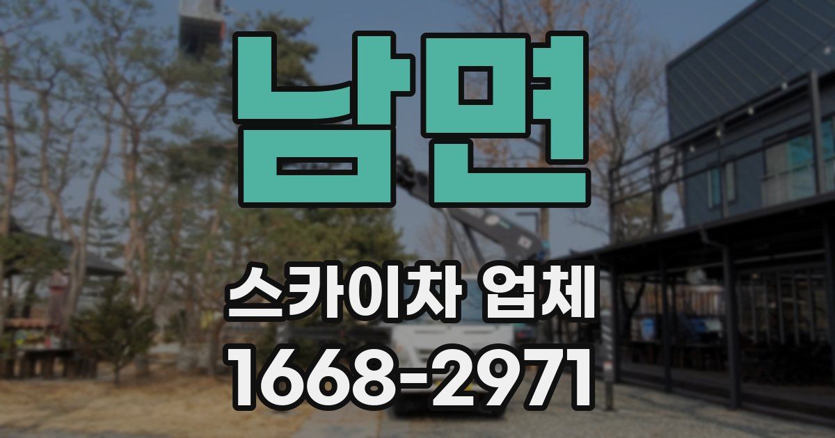 남면 스카이차 업체