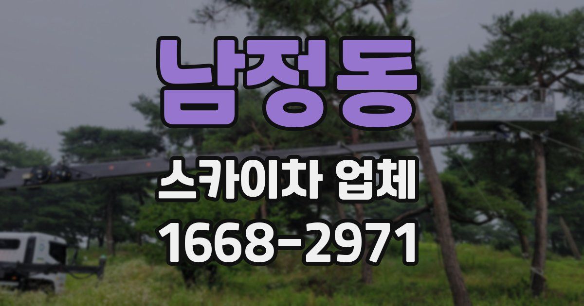 남정동 스카이차 업체