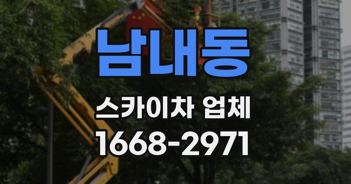 남내동 스카이차 업체