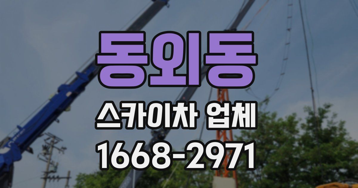 동외동 스카이차 업체