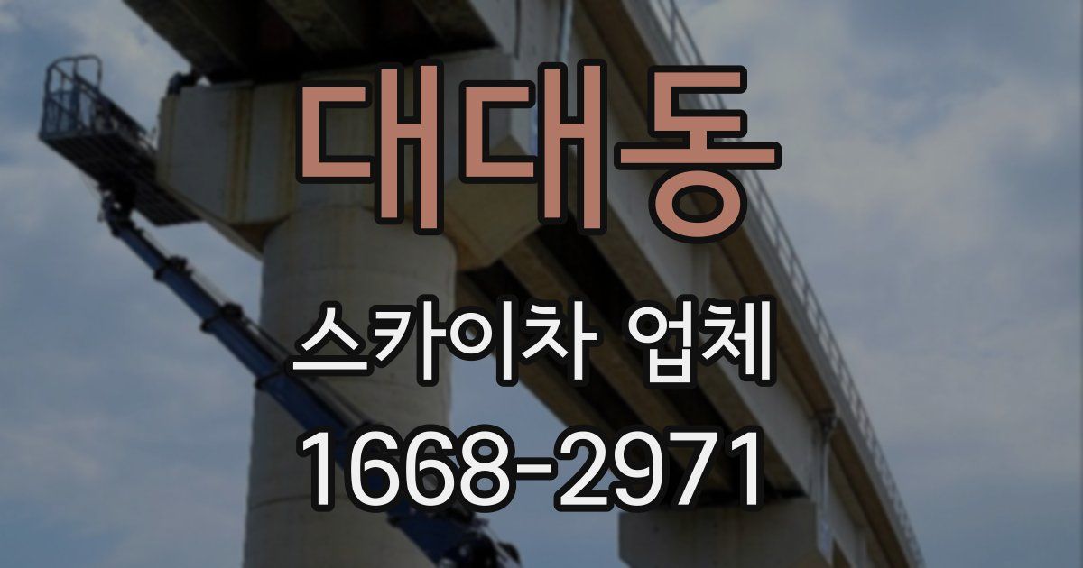 대대동 스카이차 업체