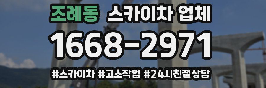 조례동 스카이차 업체