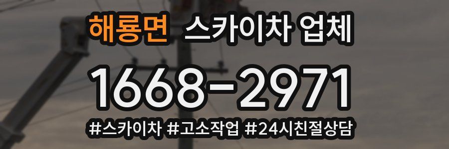 해룡면 스카이차 업체