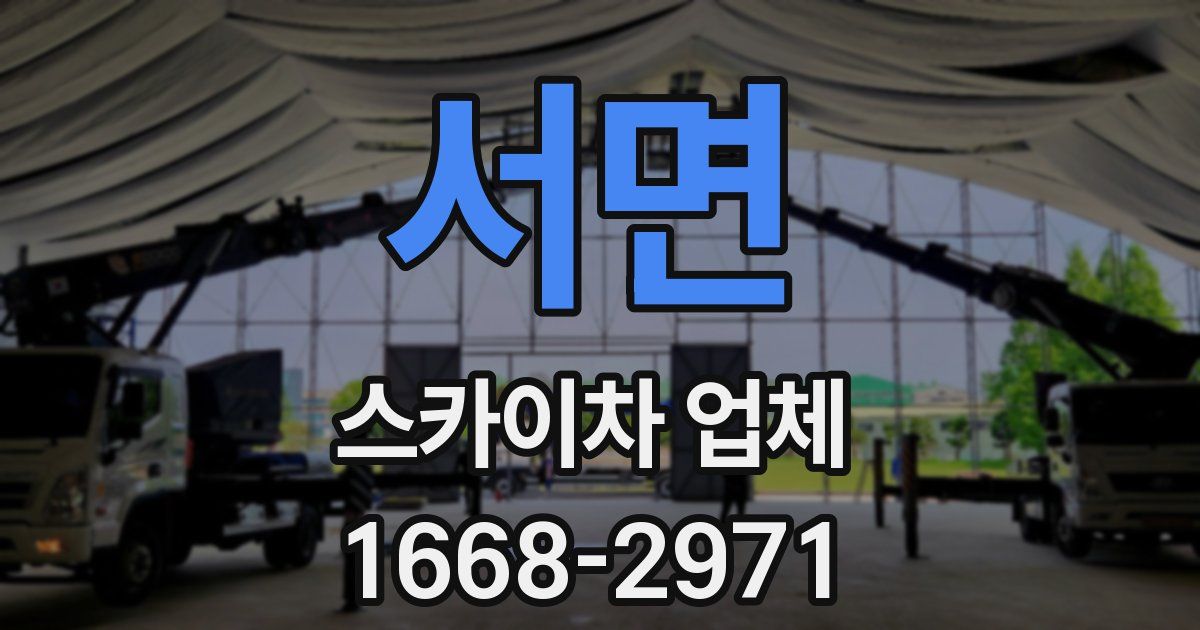 서면 스카이차 업체