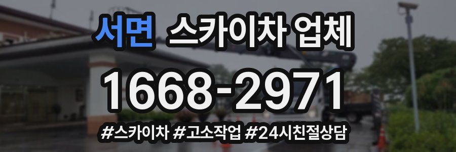 서면 스카이차 업체