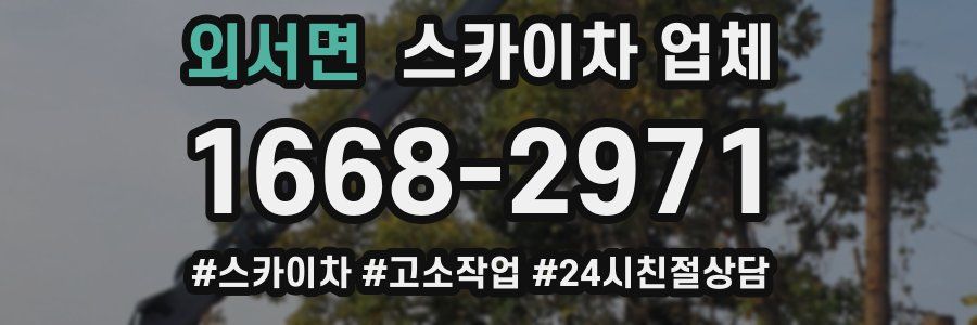 외서면 스카이차 업체