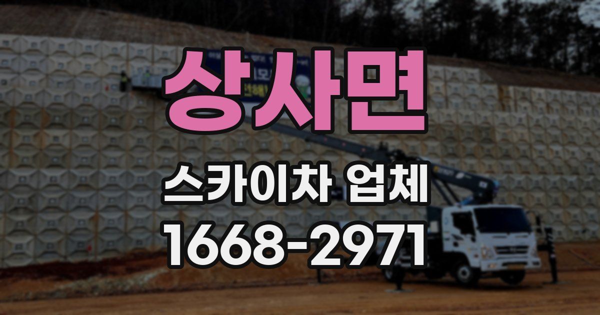 상사면 스카이차 업체