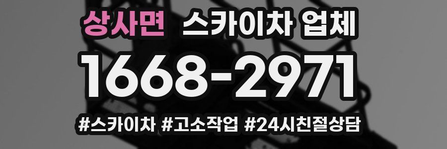 상사면 스카이차 업체
