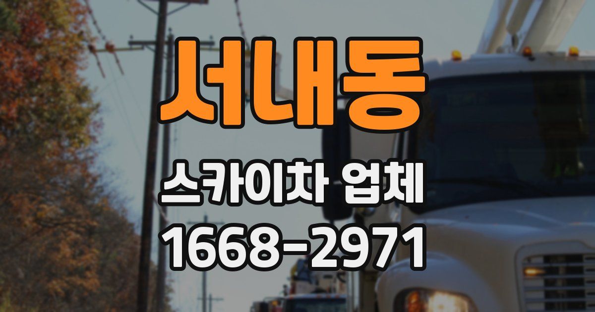 서내동 스카이차 업체