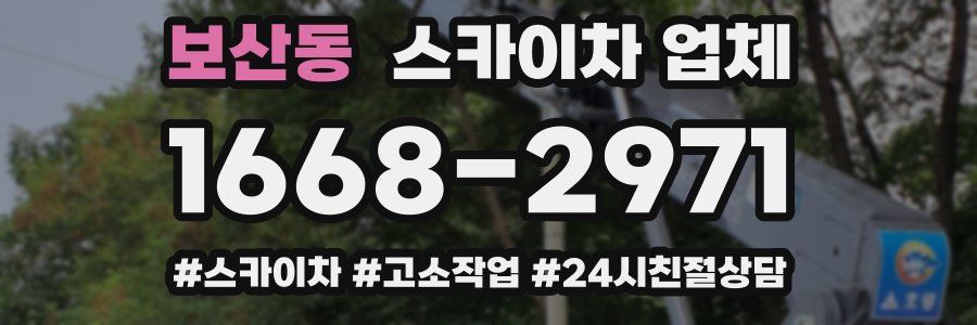 보산동 스카이차 업체