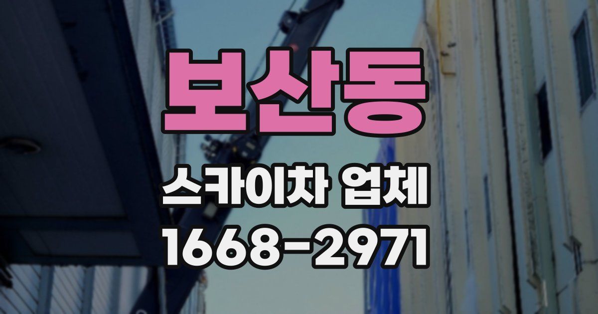 보산동 스카이차 업체