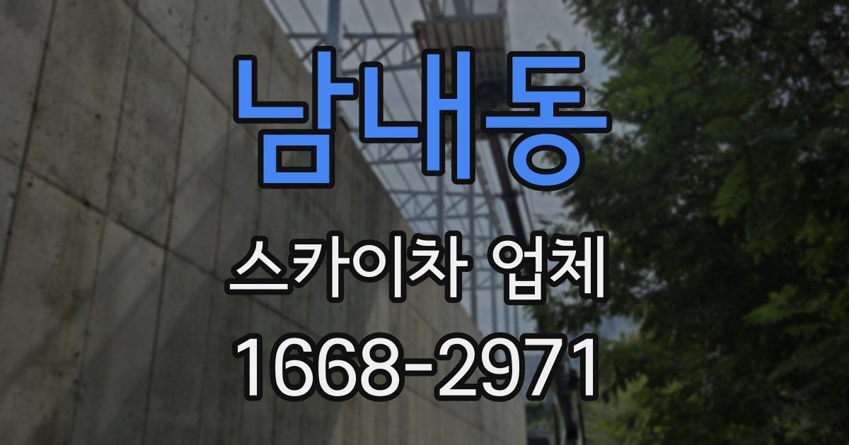 남내동 스카이차 업체