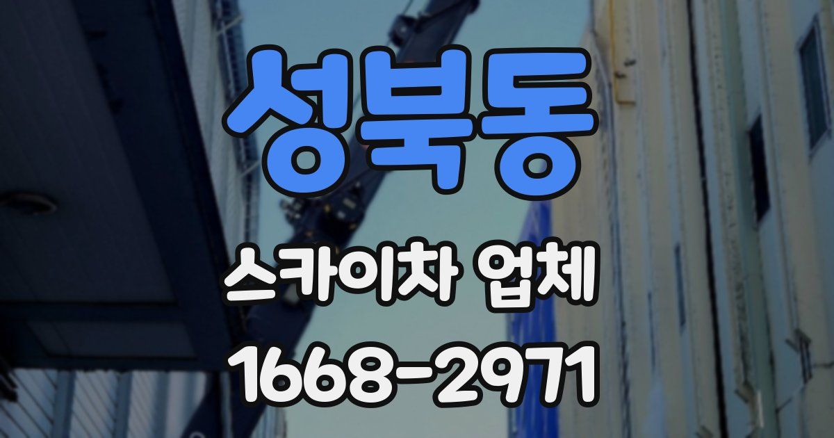 성북동 스카이차 업체