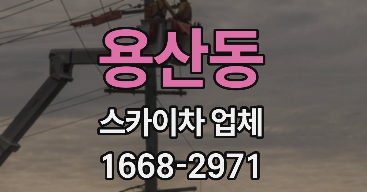 용산동 스카이차 업체