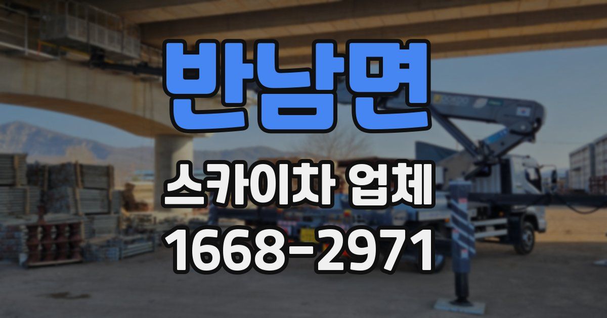 반남면 스카이차 업체