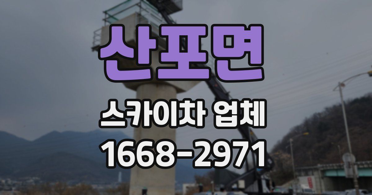 산포면 스카이차 업체