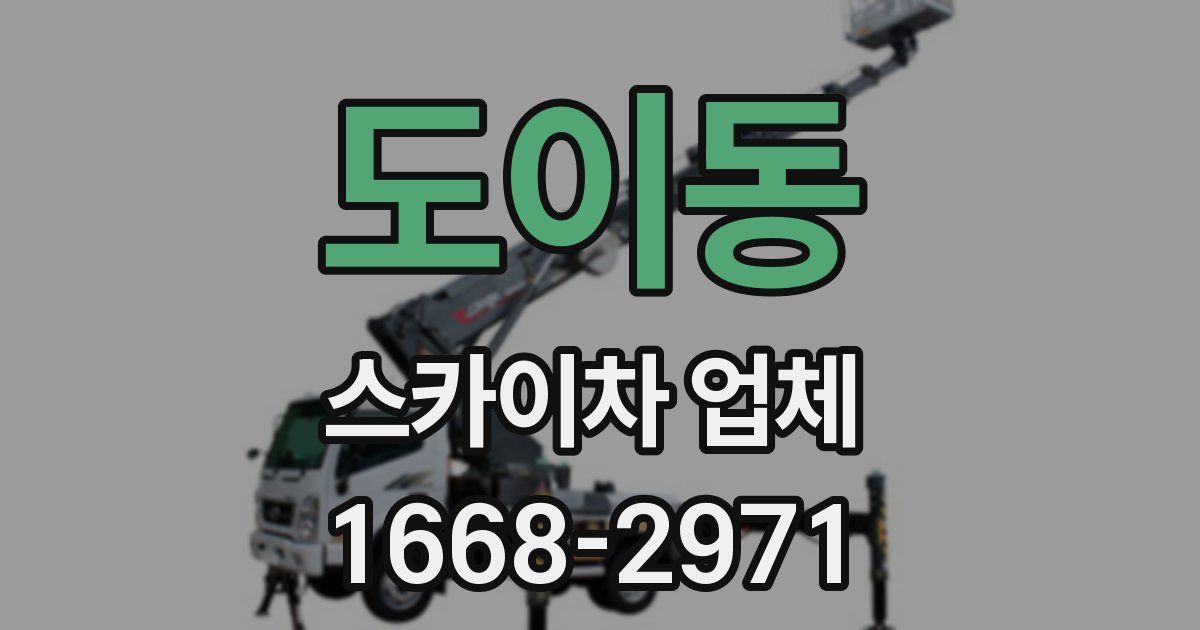 도이동 스카이차 업체