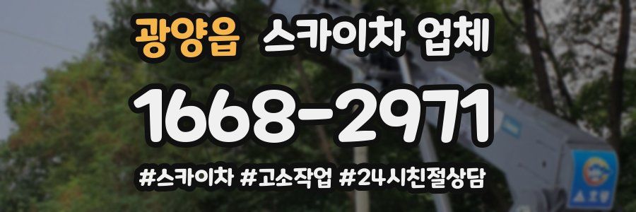 광양읍 스카이차 업체