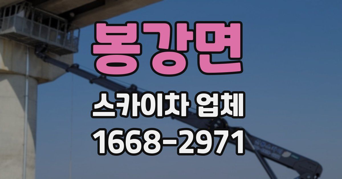봉강면 스카이차 업체