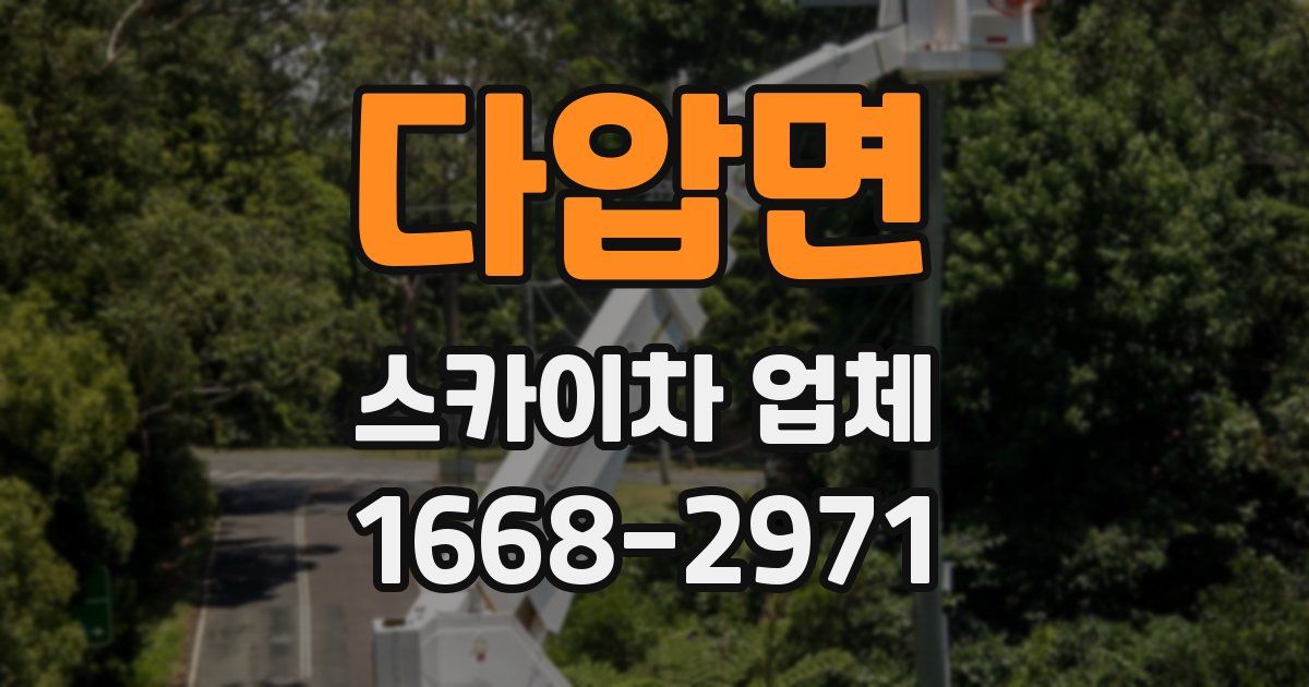 다압면 스카이차 업체