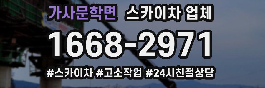 가사문학면 스카이차 업체