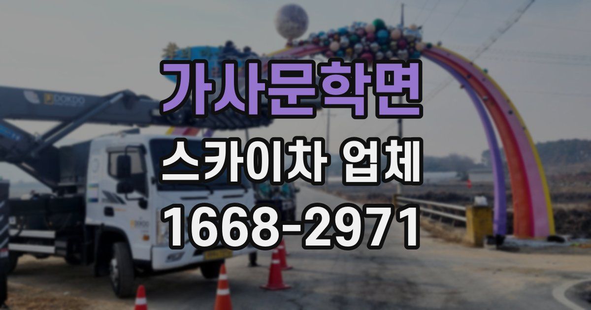 가사문학면 스카이차 업체