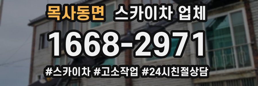 목사동면 스카이차 업체