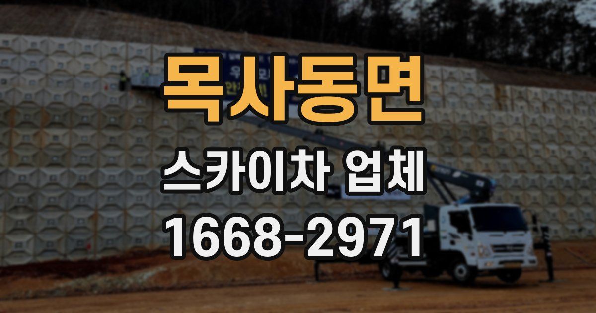 목사동면 스카이차 업체