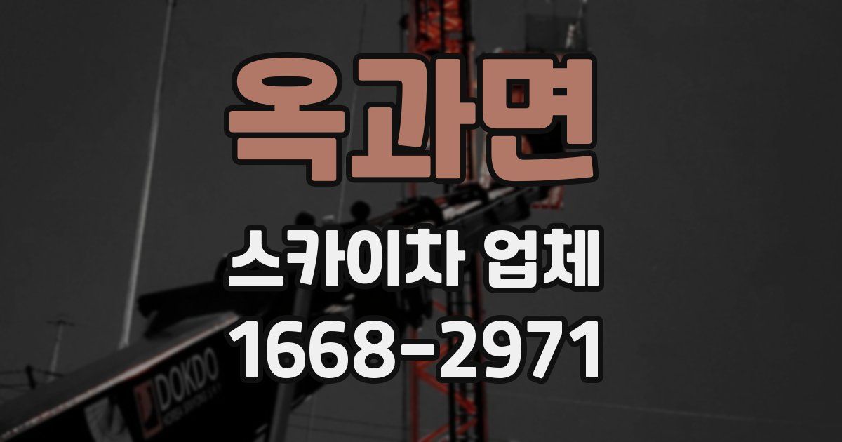 옥과면 스카이차 업체