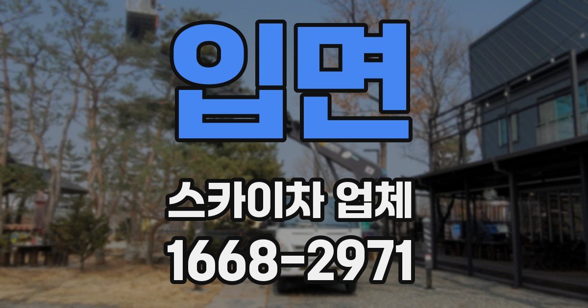 입면 스카이차 업체