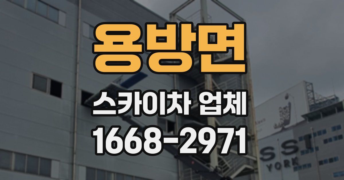 용방면 스카이차 업체