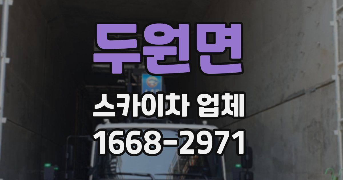 두원면 스카이차 업체