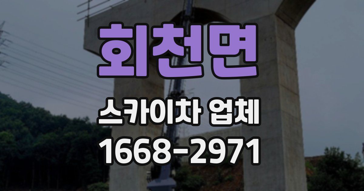 회천면 스카이차 업체