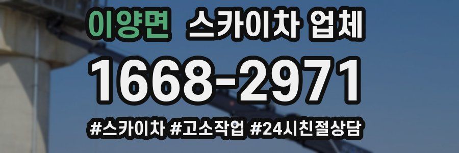 이양면 스카이차 업체