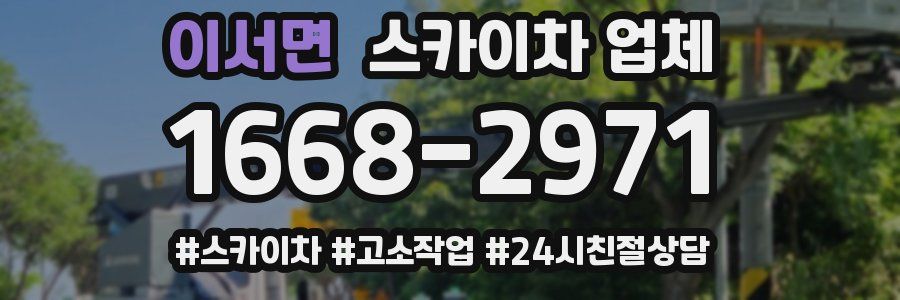 이서면 스카이차 업체