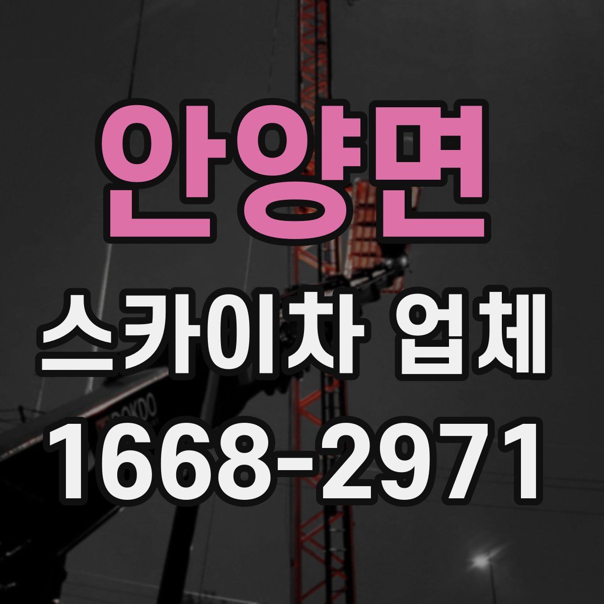 안양면 스카이차 업체