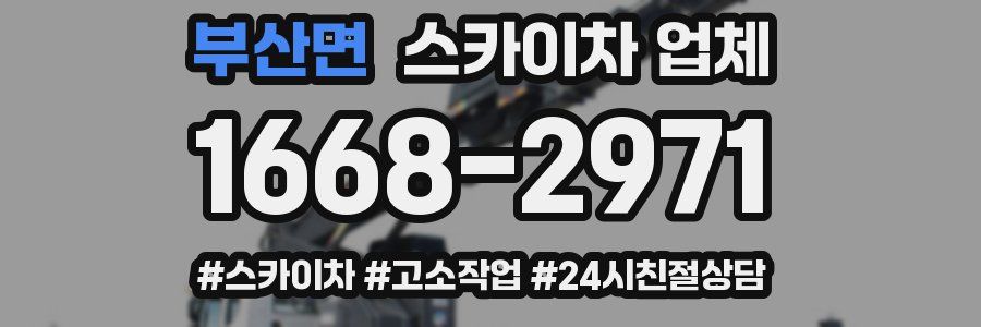 부산면 스카이차 업체
