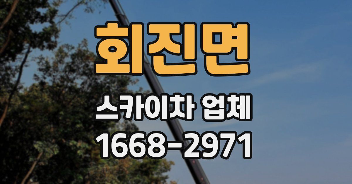 회진면 스카이차 업체