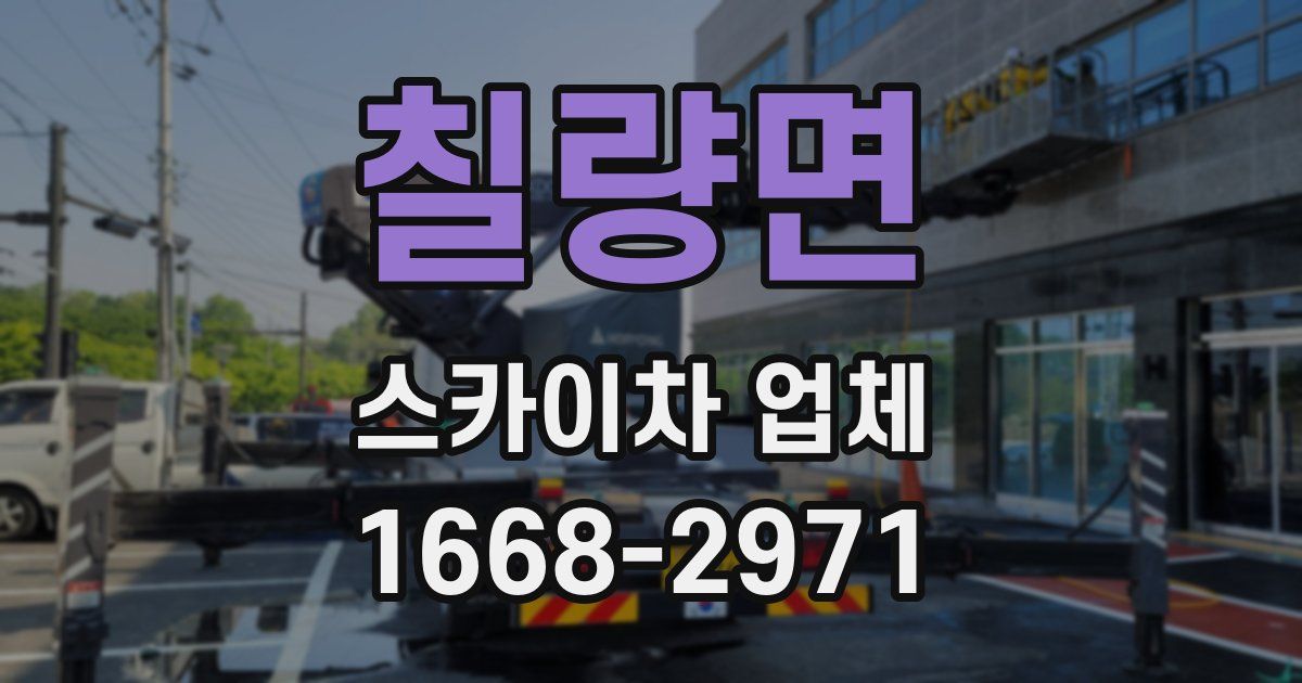 칠량면 스카이차 업체