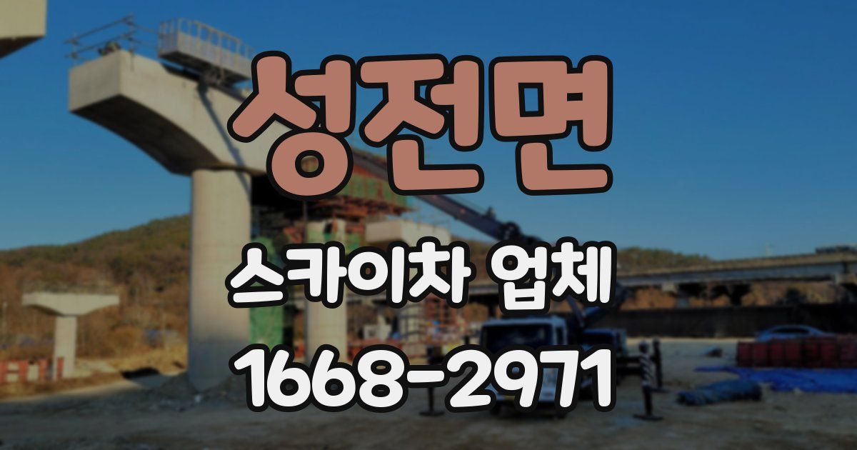 성전면 스카이차 업체