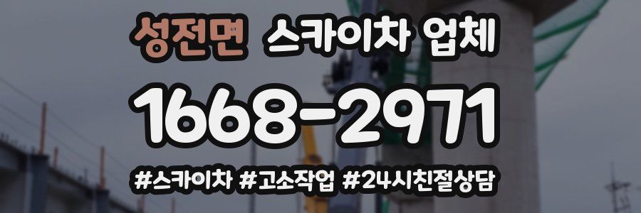 성전면 스카이차 업체