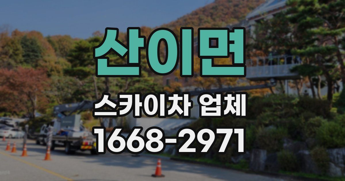 산이면 스카이차 업체