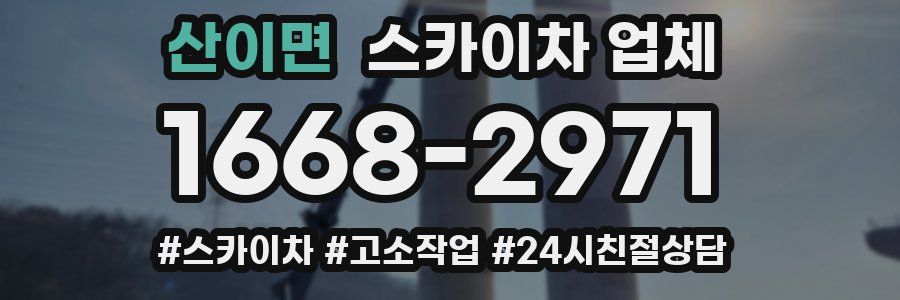 산이면 스카이차 업체