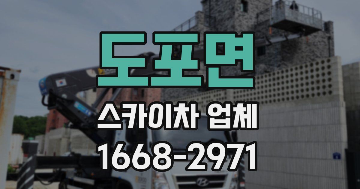 도포면 스카이차 업체