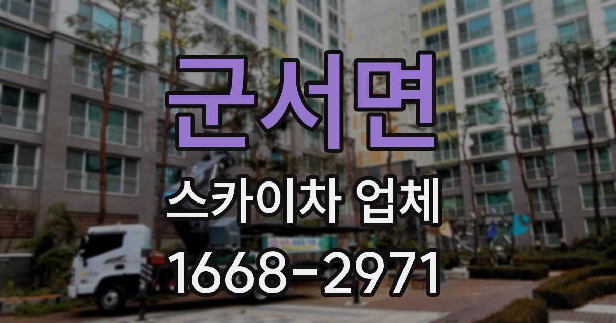 군서면 스카이차 업체