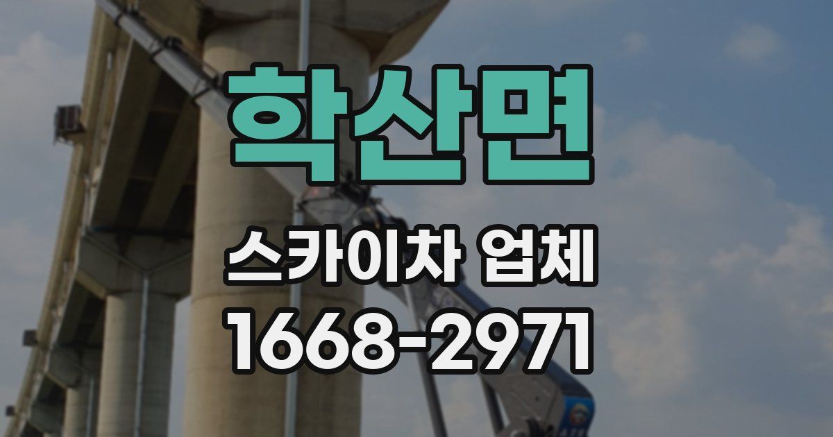학산면 스카이차 업체