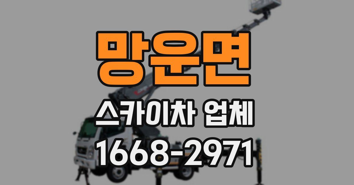 망운면 스카이차 업체